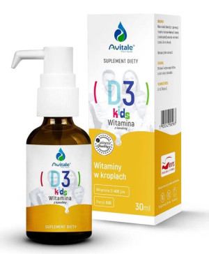 Avitale Witamina D3 Kids 400 Iu Z Lanoliny Krople 30ml