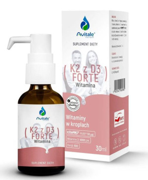 Avitale Witamina K2 + D3 Forte 50mcg + 4000iu Krople 30ml