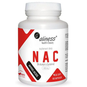Aliness Nac N-acetyl-l-cysteine 490mg 100 Kapsułek Vege