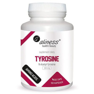 Aliness Tyrosine N-acetyl-tyrosine Tyrozyna 500mg 100 Kapsułek Vege