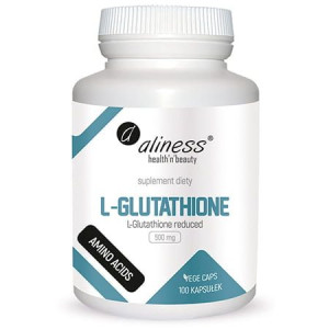 Aliness L-glutathione Reduced Glutation 500mg 100 Kapsułek Vege
