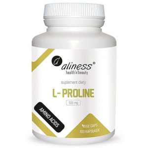 Aliness L-proline Prolina 500mg 100 Kapsułek Vege