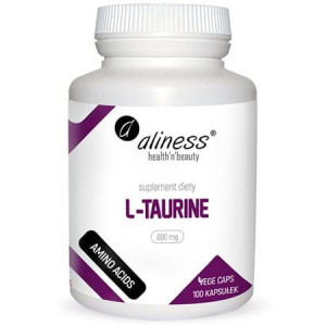 Aliness L-taurine Tauryna 800mg 100 Kapsułek Vege