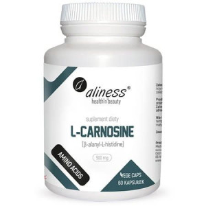 Aliness L-carnosine L-karnozyna 500mg 60 Kapsułek Vege