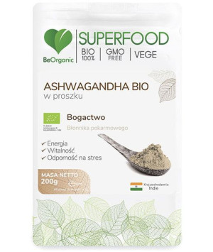Beorganic Ashwagandha Bio W Proszku 200 G