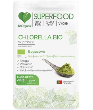 Beorganic Chlorella Bio W Proszku 200g