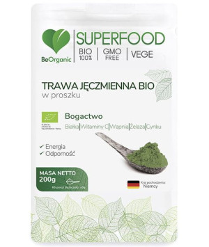 Beorganic Trawa Jęcziemna Bio W Proszku 200g