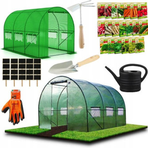 Zestaw Tunel Foliowy Ogrodowy Szklarnia 2x3 6m2