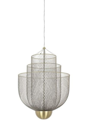 Lampa wisząca ILLUSION BICOLOUR 45 srebrna / złota