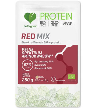 Beorganic Red Mix Białek Roślinnych Bio 250g