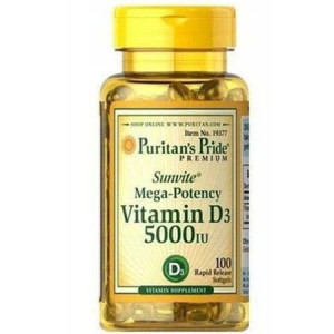 Puritan's Pride Vitamin D3 5000 100 Kaps.
