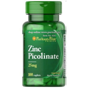Puritan's Pride Zinc Picolinate 25mg 100 Tab
