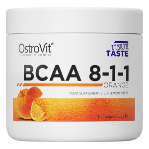 OSTROVIT BCAA 8-1-1 PROSZEK 200G - Pomarańcz