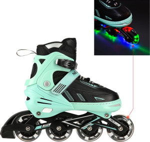 Łyżworolki Nils Extreme NA11230A zielone LED rozmiar M (35-38)