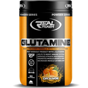 Real Pharm Glutamine Proszek 500g - Ananas