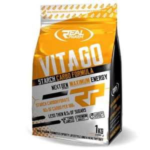 REAL PHARM VITA GO WĘGLOWODANY PROSZEK 1000G - Czarna porzeczka