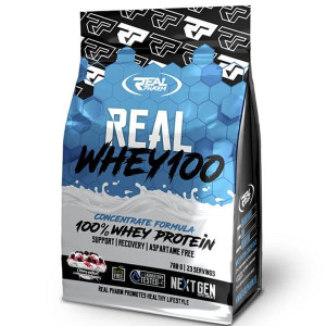 Real Pharm Real Whey 100 Koncentrat Białka Proszek 700g - Wiśnia-jogurt