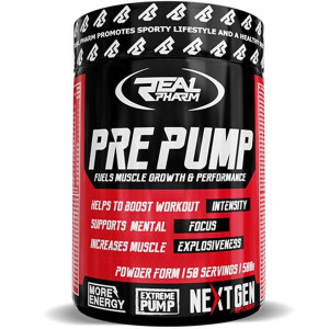REAL PHARM PRE PUMP PROSZEK 500G - Truskawka-arbuz