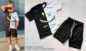 Komplet 2cz t-shirt krótkie spodenki BamBam r. 110