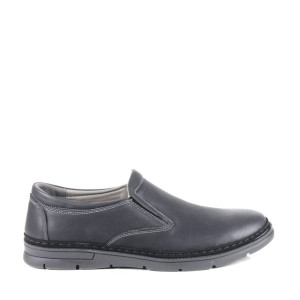 Męskie Półbuty Wsuwane Haver Ab137a-7 Black D.grey Czarne/szare