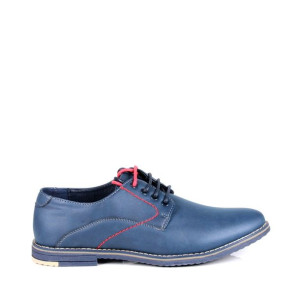 Męskie Półbuty Casual Sznurowane Haver Ab121a-3 Navy/red Granatowe/czerwone