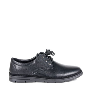 Męskie Półbuty Casual Sznurowane Haver Ab136-1 Black Czarne