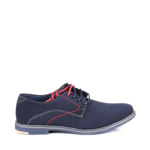 Męskie Półbuty Casual Sznurowane Haver Ab121a-10 Navy/red Granatowe/czerwon