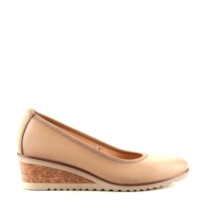 Damskie Buty Na Koturnie Wsuwane Potocki 10523 Beżowe
