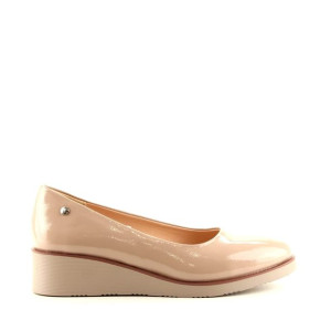 Damskie Mokasyny Buty Na Koturnie Vinceza 10865 Beżowe Lakierowane