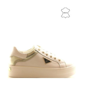 Damskie Trampki Buty Sportowe Ze Skóry Na Grubej Podeszwie Filippo Dp 4483