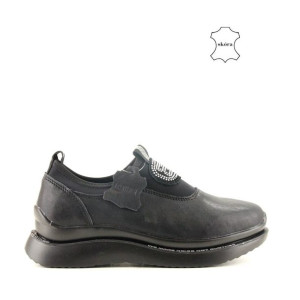 Sneakersy Ze Skóry Filippo Dp4174 Czarne Wsuwane