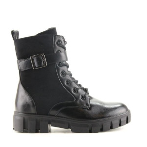 Botki Workery Na Grubej Podeszwie Vinceza 10762 Czarne Licowe