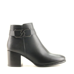 Botki Na Obcasie Sergio Leone Bt-304 Czarne Licowe