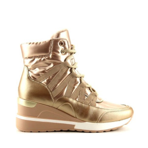 Botki Sneakersy Potocki 12111 Złote Ocieplone