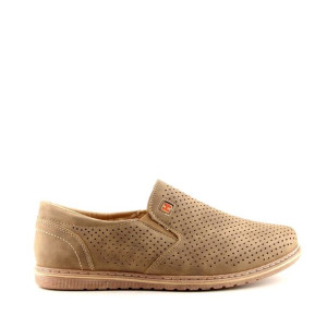 Półbuty Wsuwane Haver Ab201-2 D.beige/beige Beżowe Ażurowe