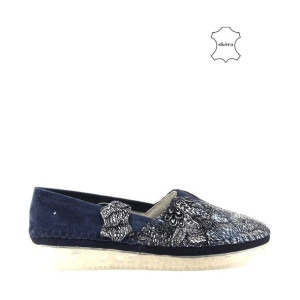 Slip On Filippo Dp2147/21 Nv Navy Skóra