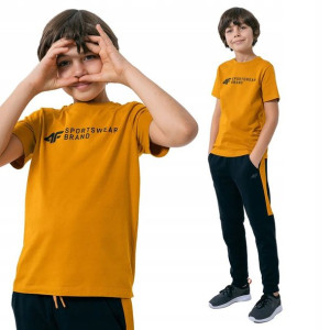 Koszulka Chłopięca 4f T-shirt Bawełna 146
