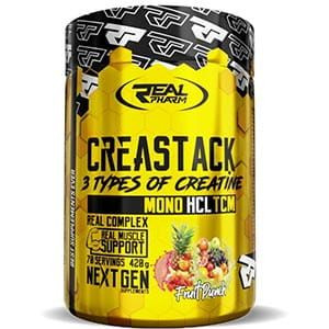 REAL PHARM CREA STACK MONO HCL TCM PROSZEK 420G - Porzeczka-cytryna
