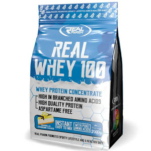 Real Pharm Real Whey 100 Koncentrat Białka Proszek 2000g - Czekolada