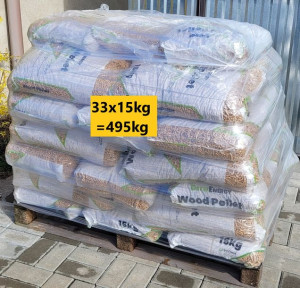Pellet Drzewny Pelet 100% Sosnowy Premium 495kg