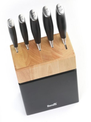 BERRETTI - 5x Nóż + blok - Noże w bloku - komplet - BR-7962