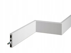 BIAŁA Listwa przypodłogowa Mardom MD014, 8 cm