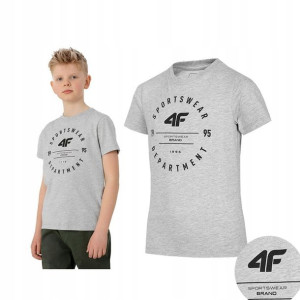 Koszulka Chłopięca 4f T-shirt Bawełna 158