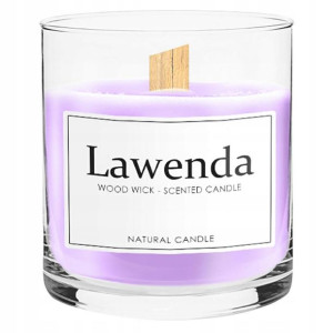 Lawenda Świeca Zapachowa Sojowa W Szkle 230ml 60h
