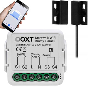 Moduł Oxt Z Sensorem Kontaktronem Do Bramy Garażu Wifi Tuya