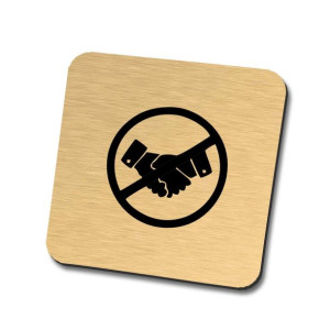 złota tabliczka informacyjna przywitanie