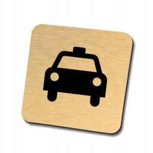złota tabliczka informacyjna taxi 2