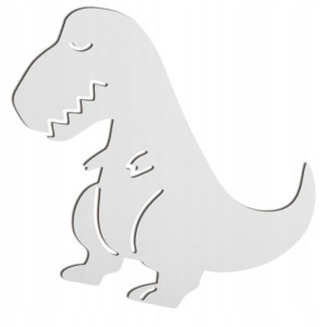 Biały loft 3D dekor ozdoba dinozaur dek12 10cm