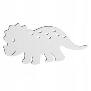 Biały loft 3D dekor ozdoba dinozaur dek13 10cm