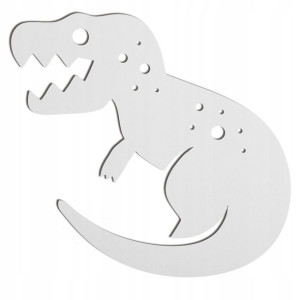 Biały loft 3D dekor ozdoba dinozaur dek9 10cm
